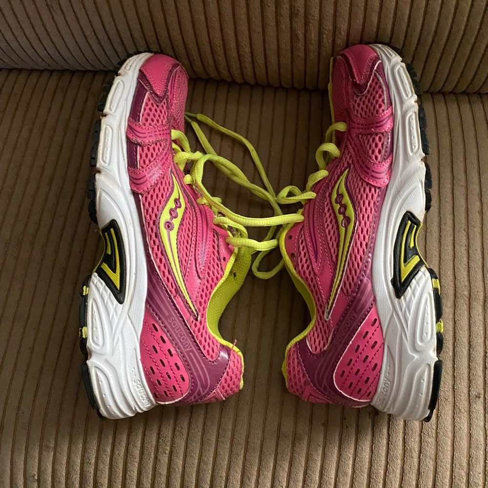 Saucony Vibrant Pink and Neon Yellow Sneakers
